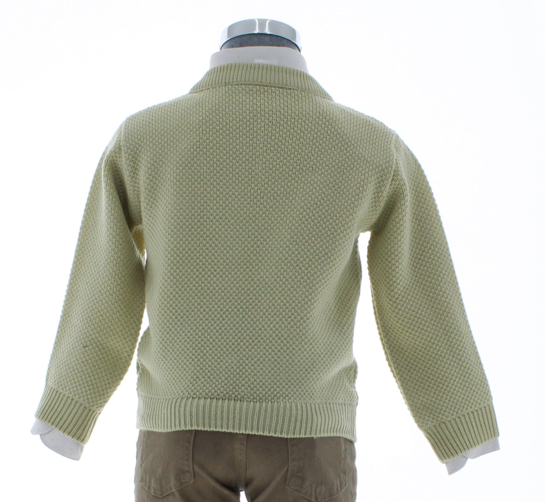 Sueter Niño Tejido Liso Beige 2685 2 a 14 Años.