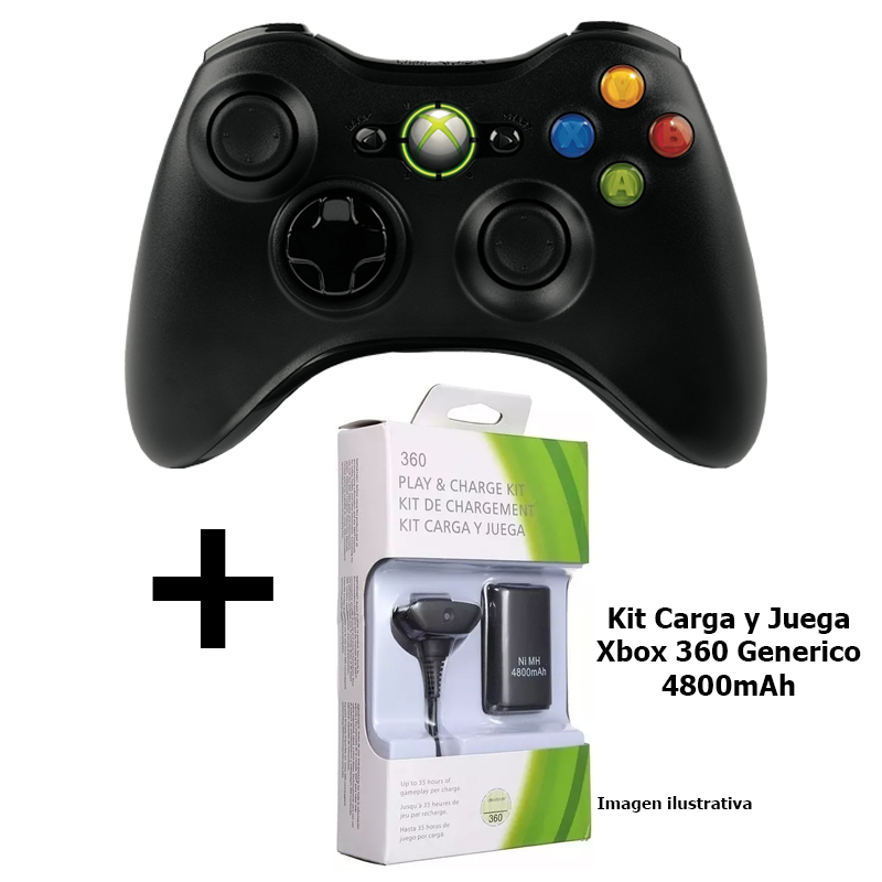 CONTROL XBOX 360 INALAMBRICO ORIGINAL SIN CAJA CON CARGA Y JUEGA