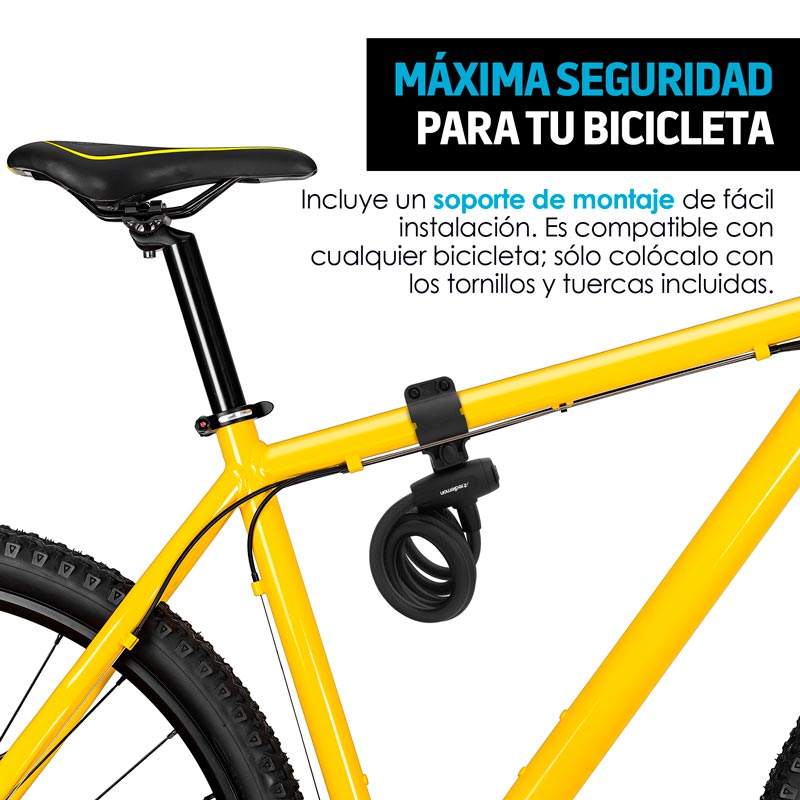Candado para Bicicleta Básico Extra Largo (1.47m) Redlemon