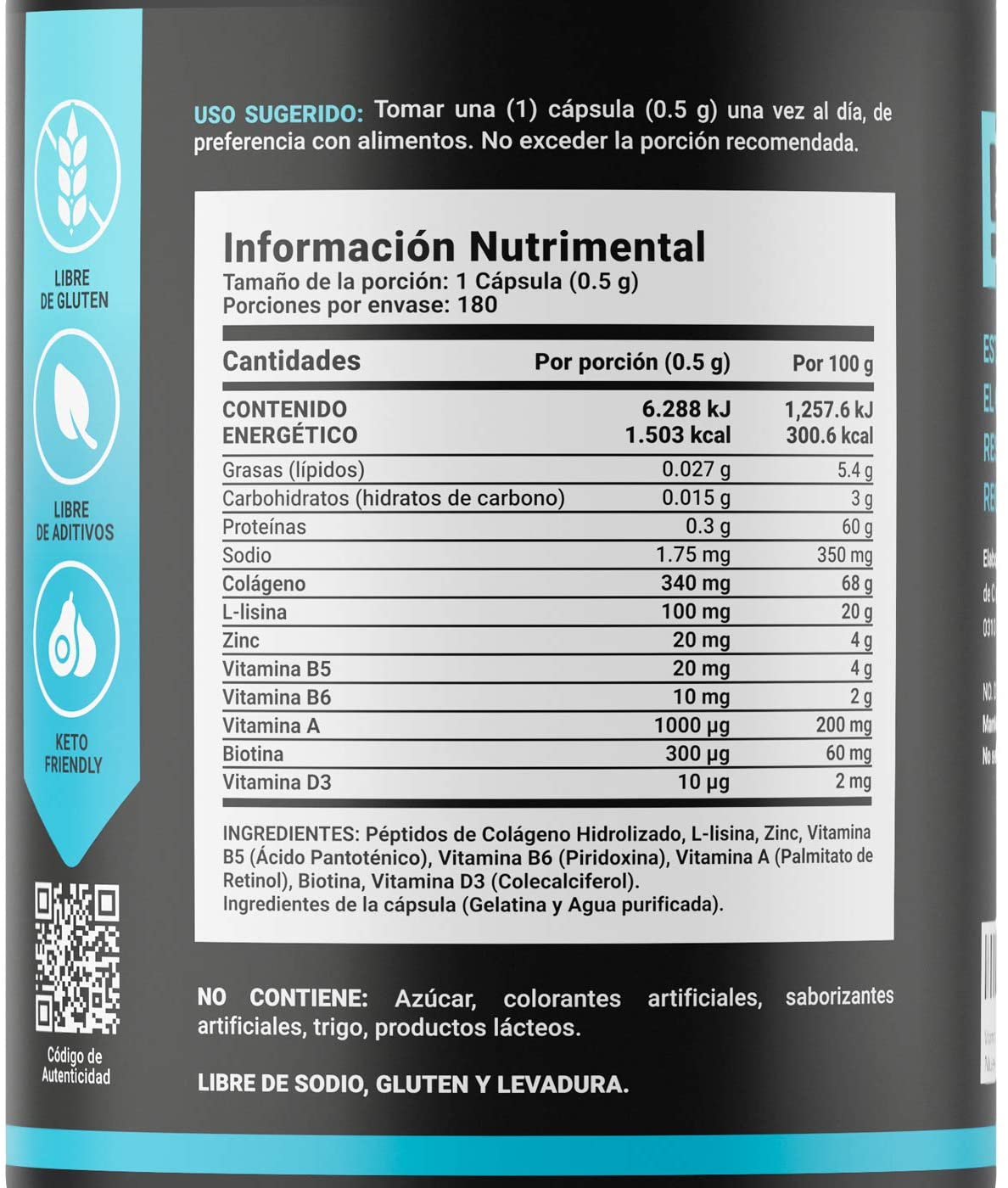 Vitaminas Cabello Y Barba Para Hombre De 180 Cápsulas B Life