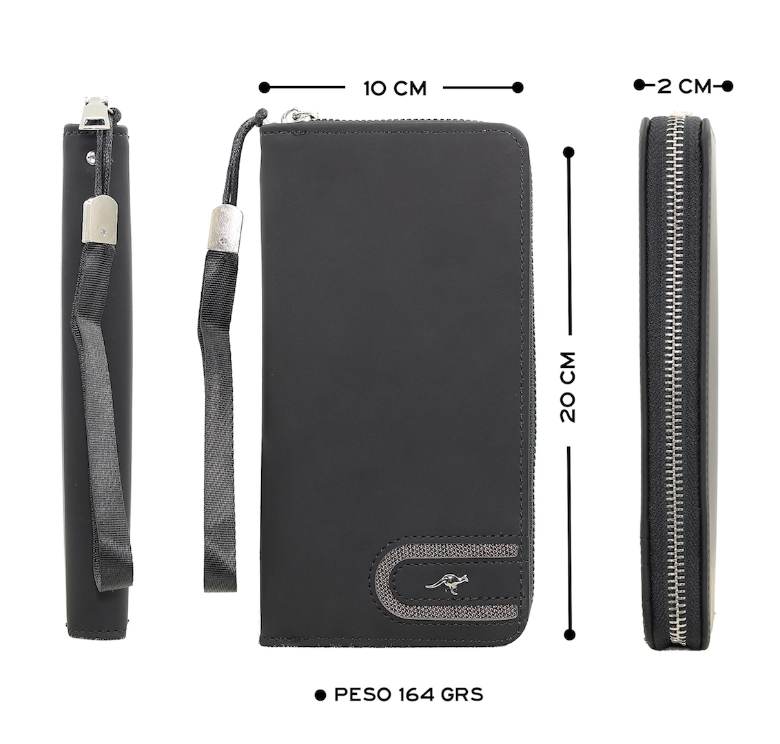 Cartera De Lujo Para Caballero Con Tarjetero Y Porta Celular