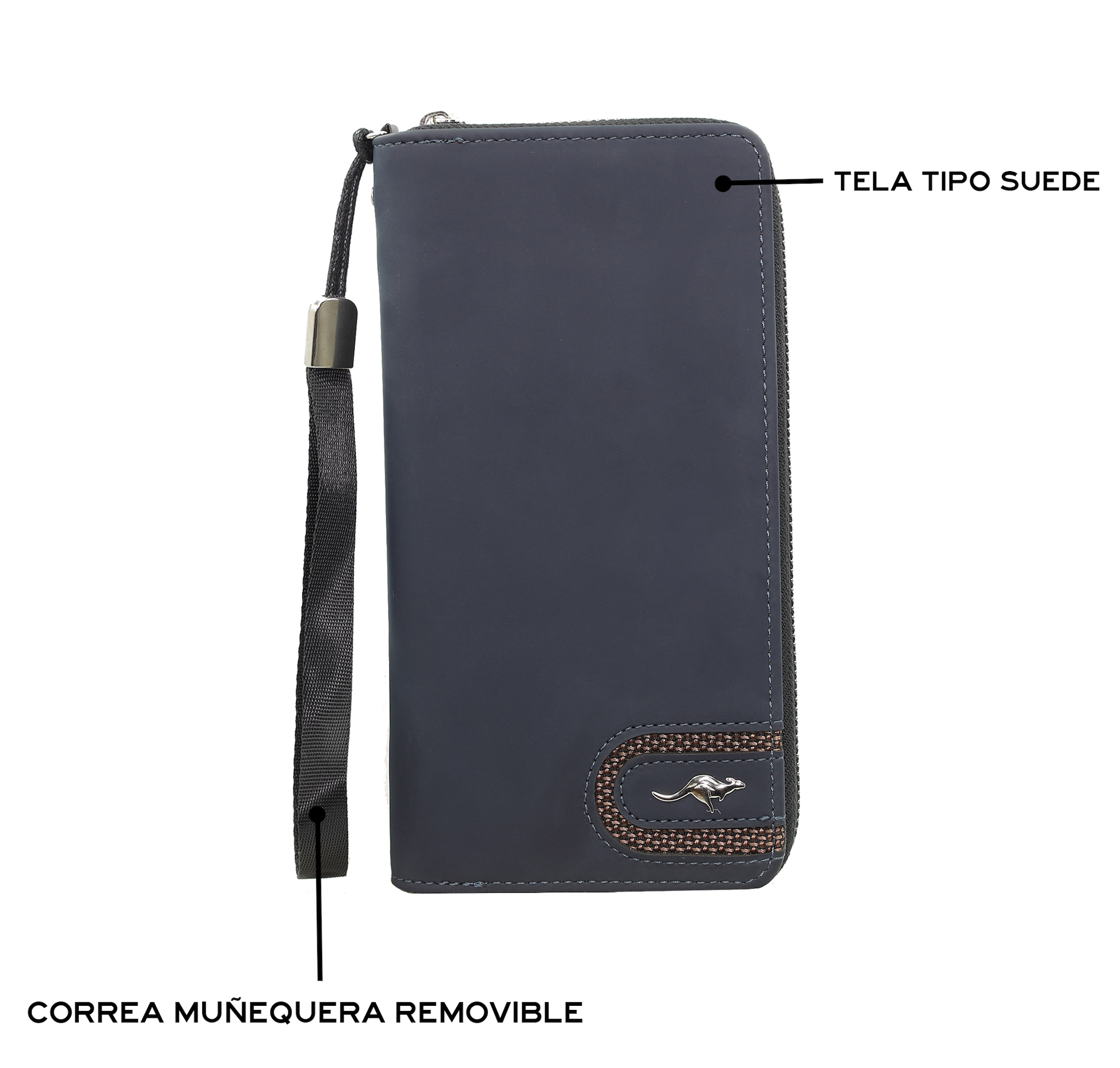 Cartera De Lujo Para Caballero Con Tarjetero Y Porta Celular