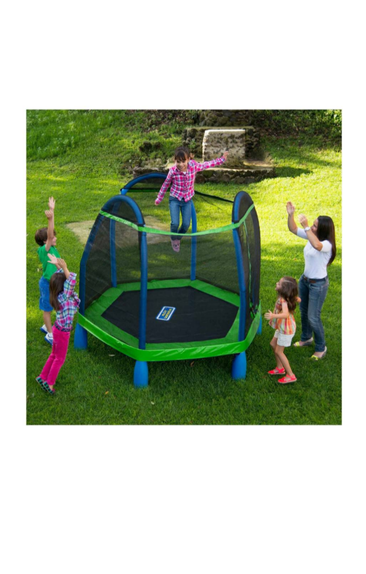 Trampolín Brincolin Infantil Niños Con. Maya De Seguridad 7 Pies