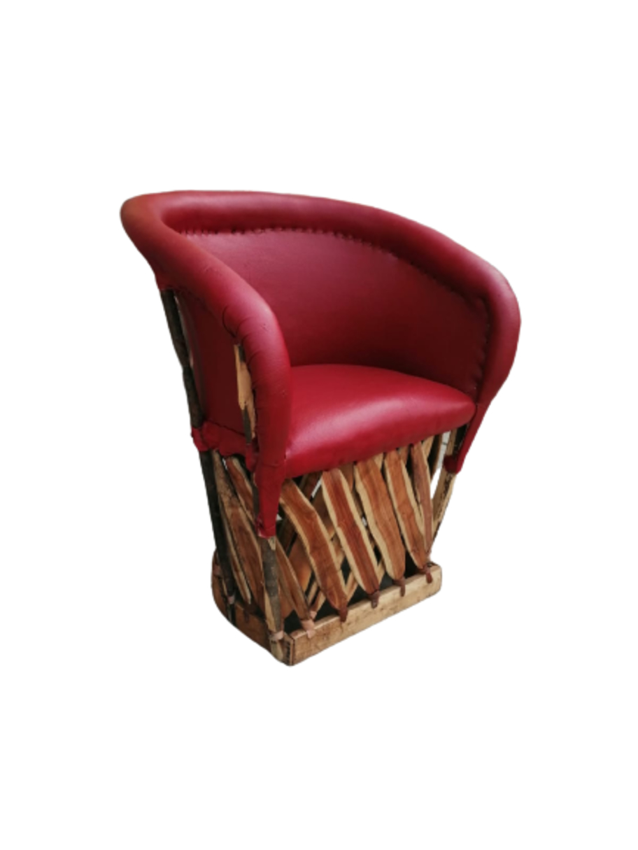 Silla Equipal Tradicional Color Tinto