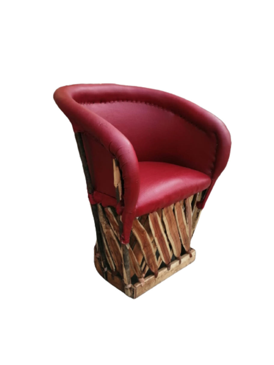 Silla Equipal Tradicional Color Tinto