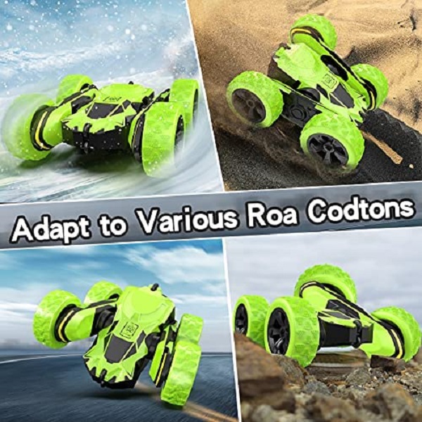 Stunt Acrobacias Doble Cara 360 Radio Control 2.4 Con Luz Verde