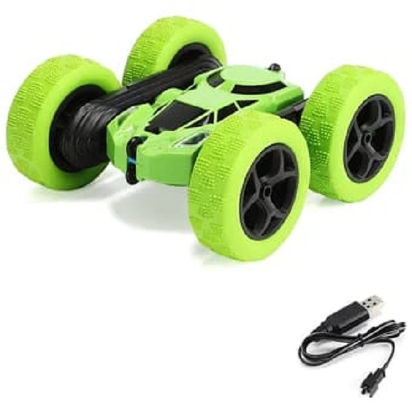Stunt Acrobacias Doble Cara 360 Radio Control 2.4 Con Luz Verde