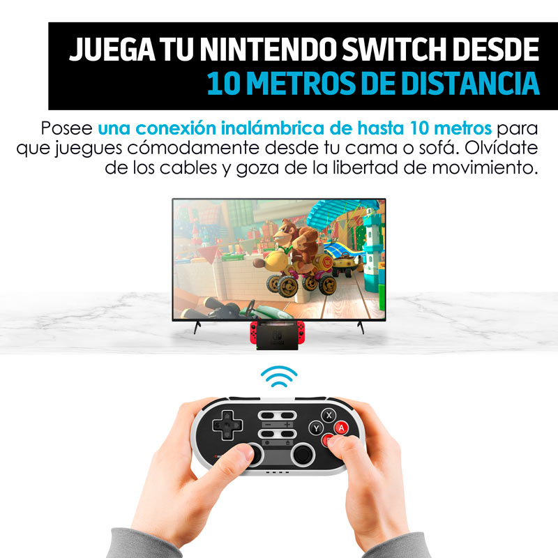 Control para Nintendo Switch Retro Inalámbrico Bluetooth Redlemon