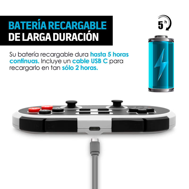 Control para Nintendo Switch Retro Inalámbrico Bluetooth Redlemon