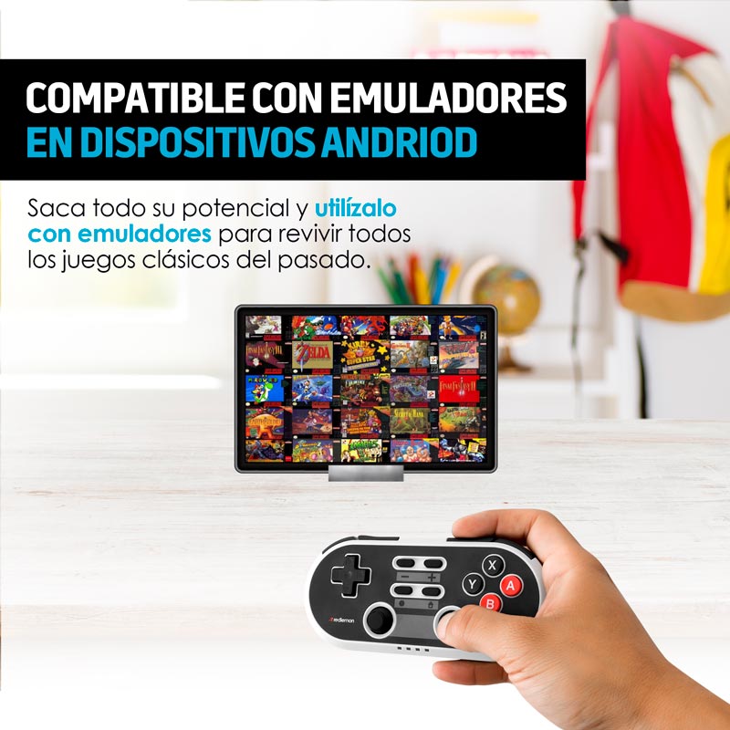 Control para Nintendo Switch Retro Inalámbrico Bluetooth Redlemon