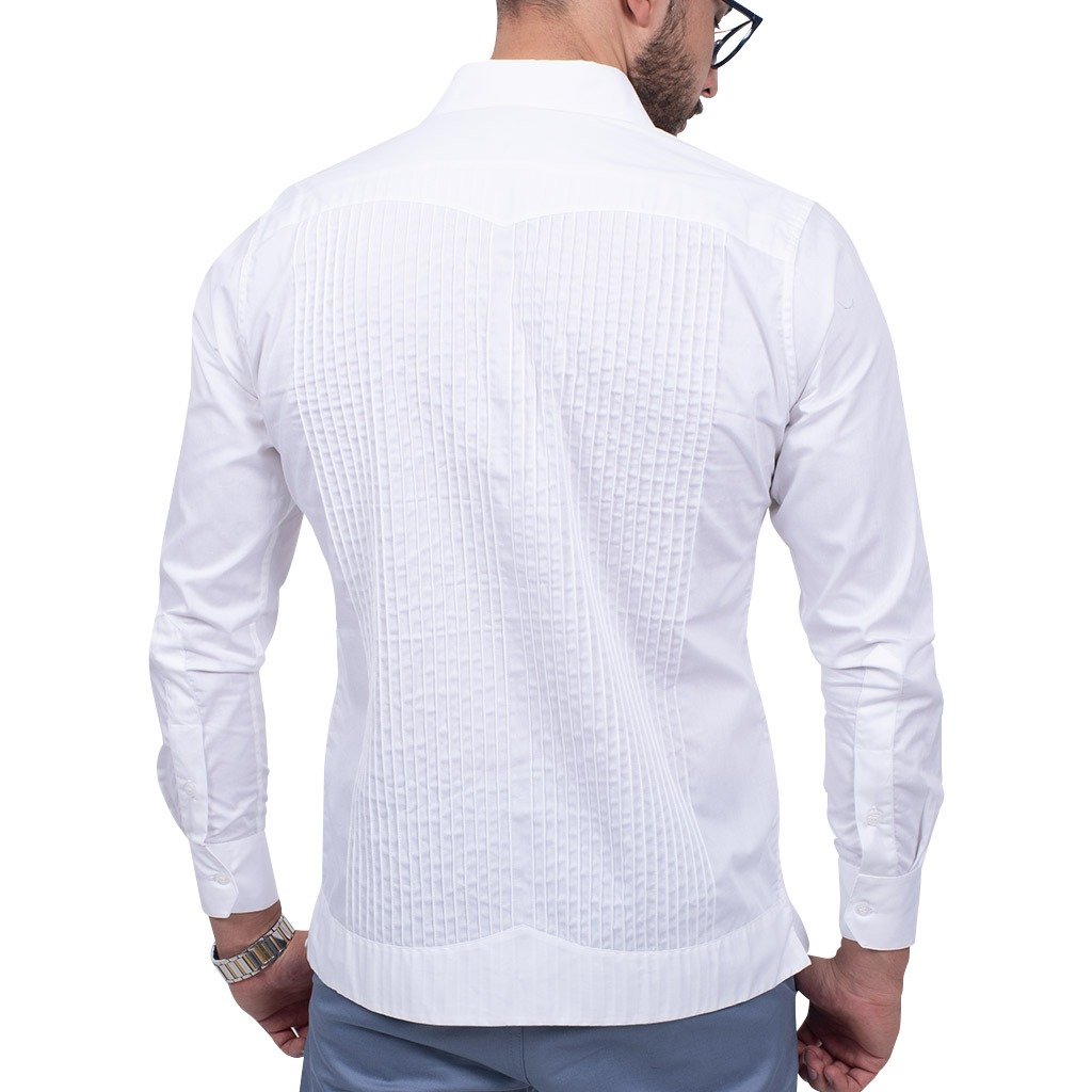 Guayabera Presidencial Blanca - Algodón - Corte Regular 