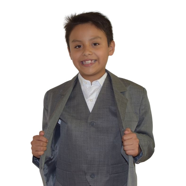 Traje Gris Oxford para Bebé y Niño