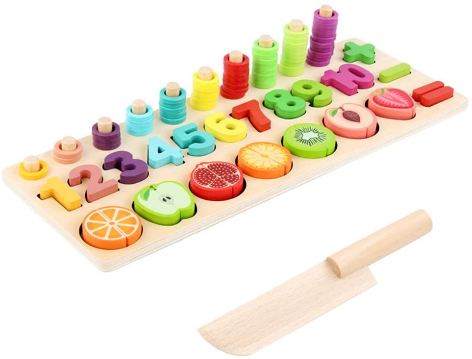 Tablero de juego para niños Yuff! juego para encajar piezas y frutas magnéticas
