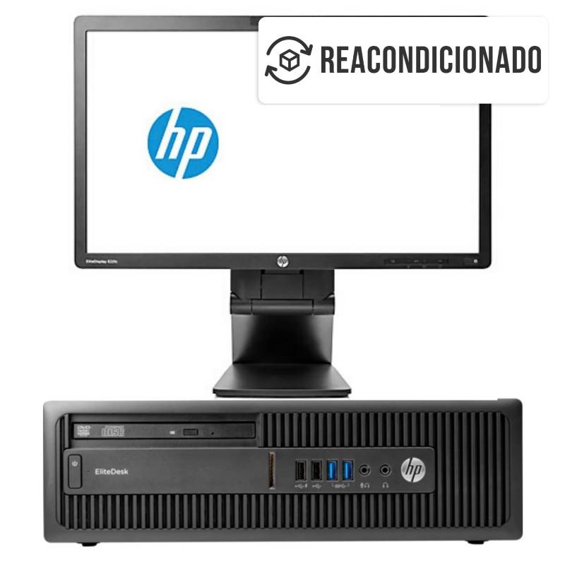 Computadora HP Elitedesk 705 G3 AMD A10 Pro 8770 QC 1Tb de DD 4 Gb de Ram Lcd de 21.5" Led Equipo Reacondicionado Grado B