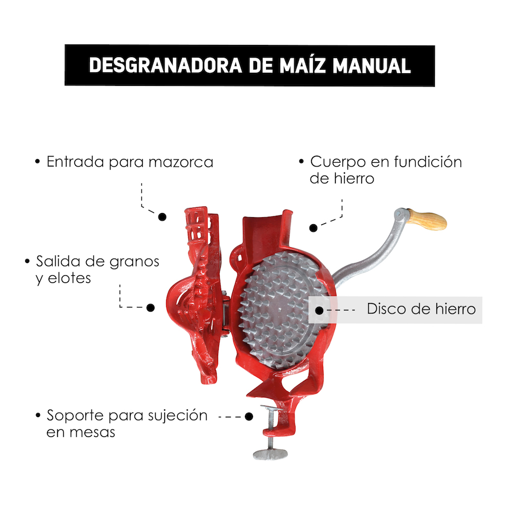 Desgranadora De Maíz Manual Karlen PTD-020 Roja