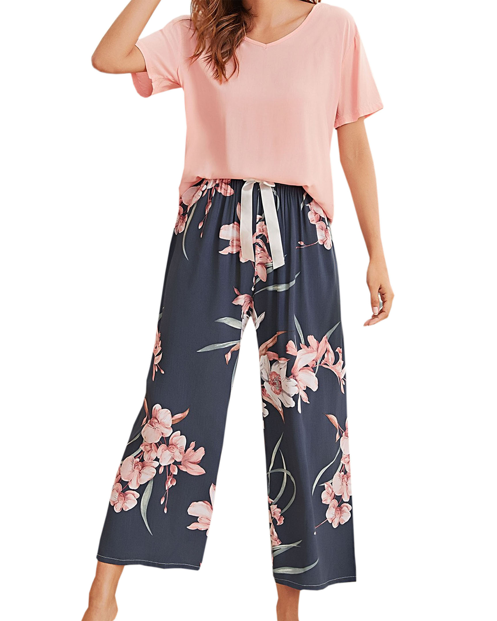 Pijama Elegante Dama Mujer Ropa De Dormir Suave 2 Piezas