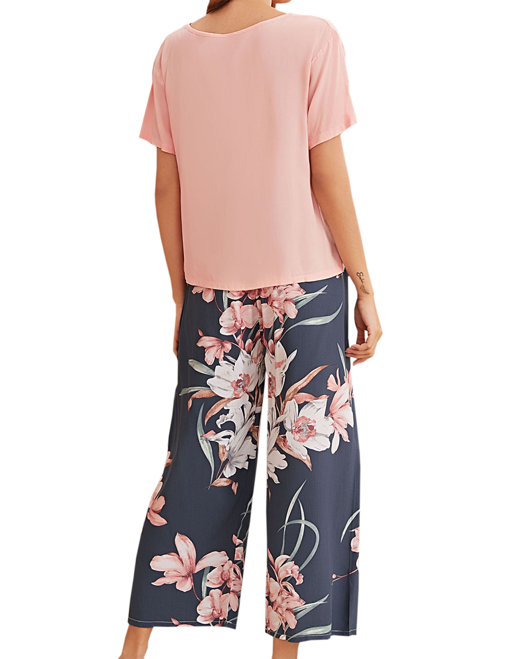 Pijama Elegante Dama Mujer Ropa De Dormir Suave 2 Piezas