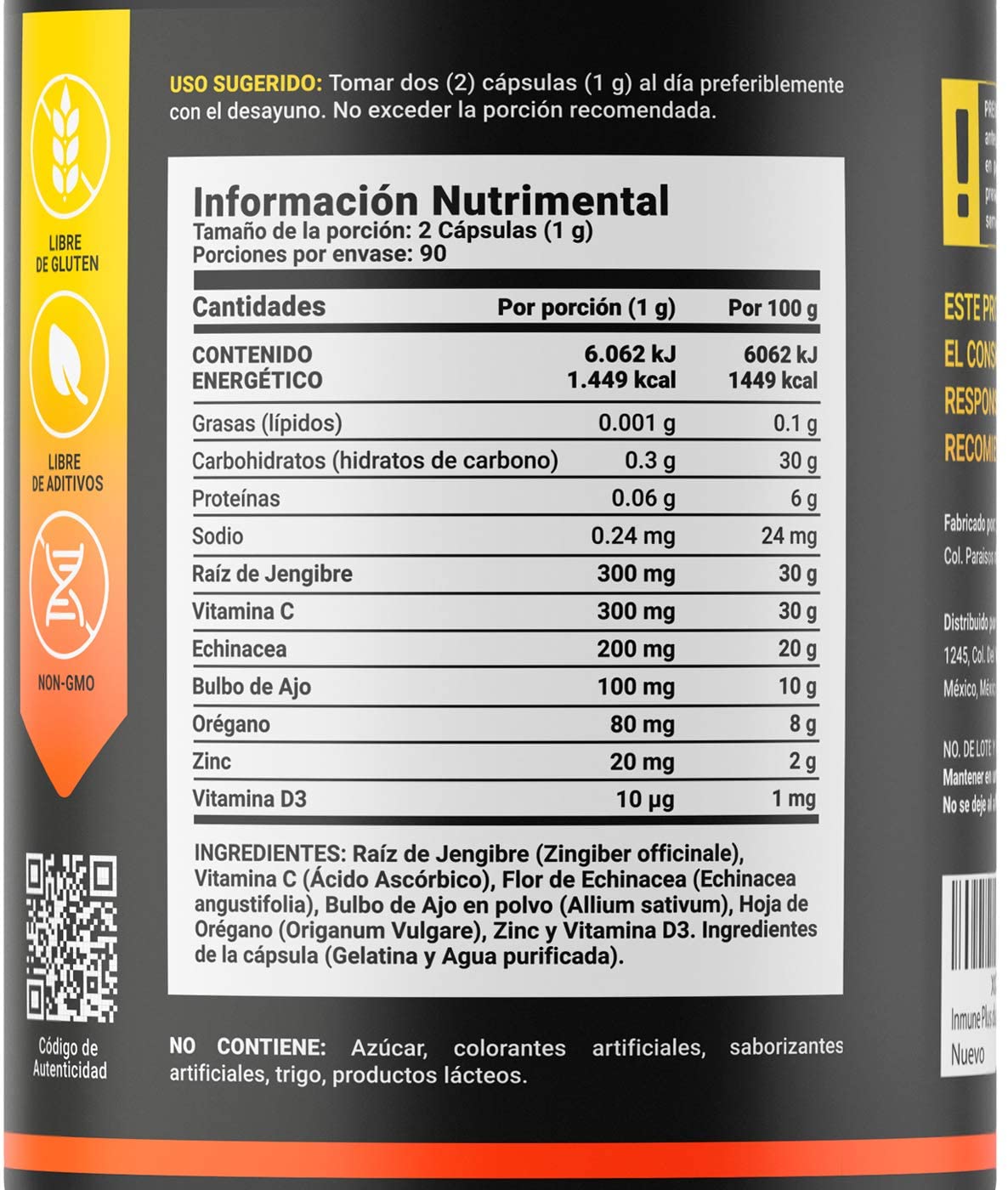 Vitaminas Para El Sistema Inmune 180 Cápsulas B Life