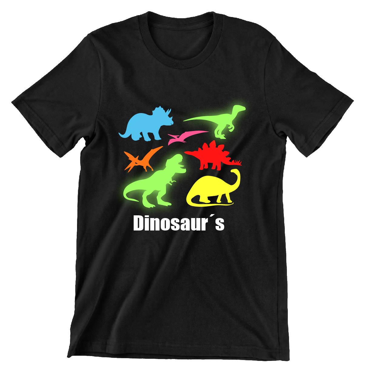 Playera de dinosaurios para niño, Brilla en la oscuridad