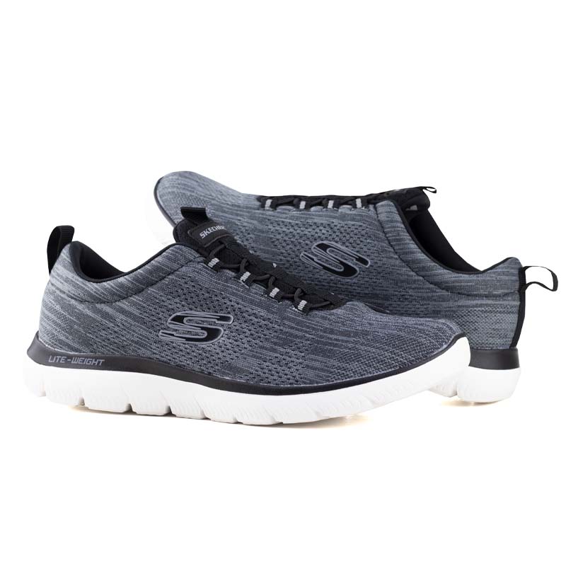 TENIS PARA CORRER SKECHERS LITE WEIGHT 232186 NEGRO BLANCO