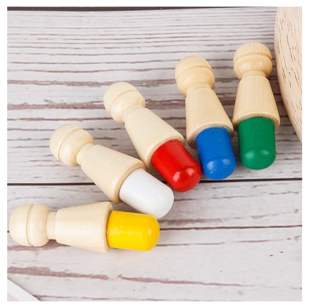Juego de Memoria en Forma de ajedrez de madera con peones de Colores Yuff!
