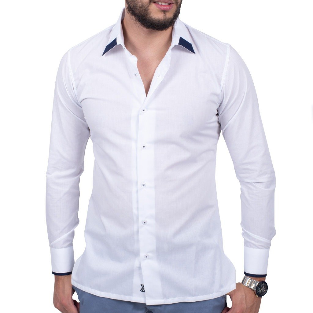 Guayabera Tipo Camisa Para Caballero - Lino, Slim Fit - Modelo Uxmal