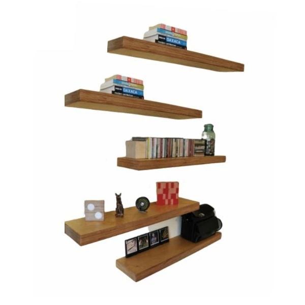 SET de 5 Repisas Flotantes de MDF Resistente - Kronos Muebles y Decoración 