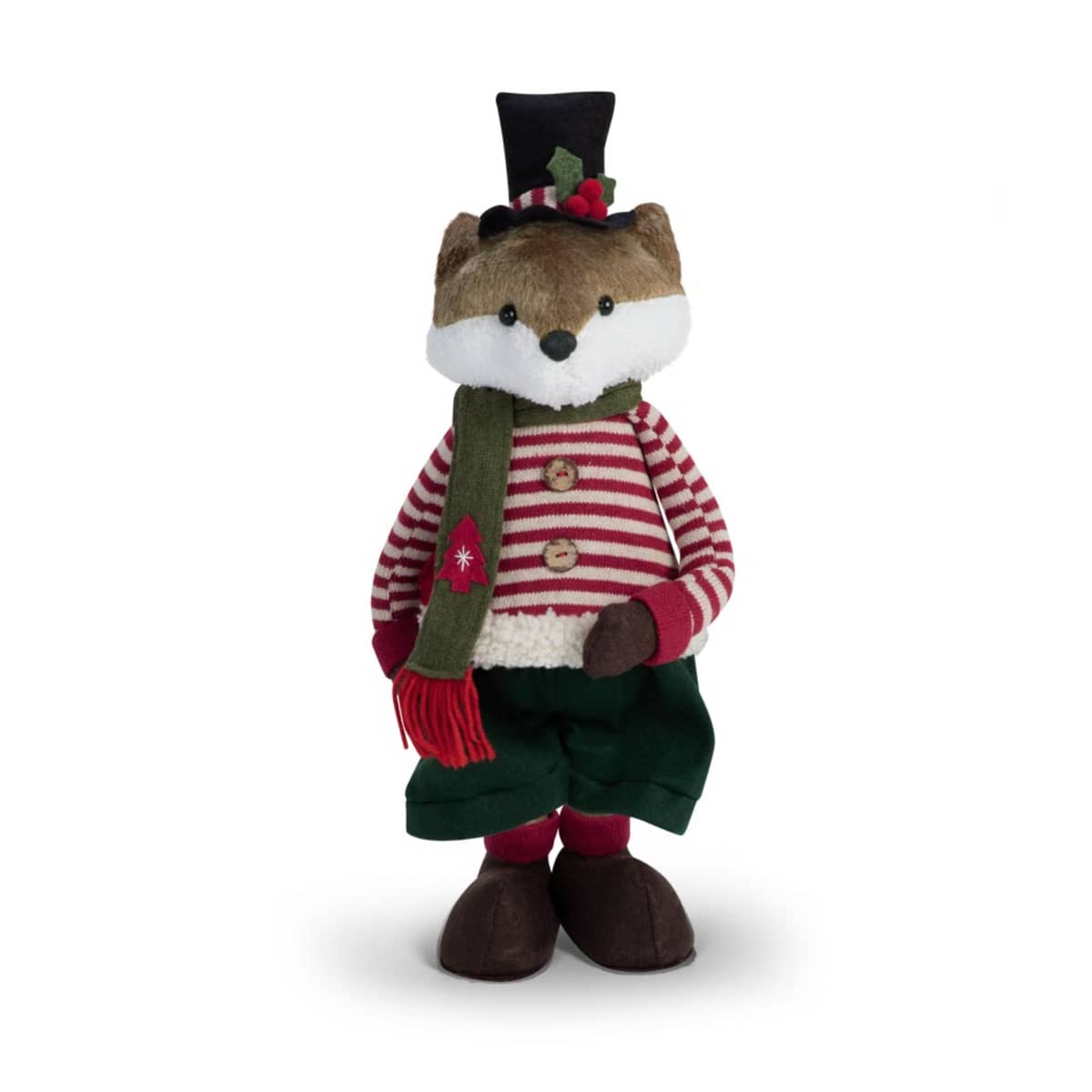 Zorro y zorra navideña, de 73 cms. de altura, retráctiles, se venden por separado, mod. 978118