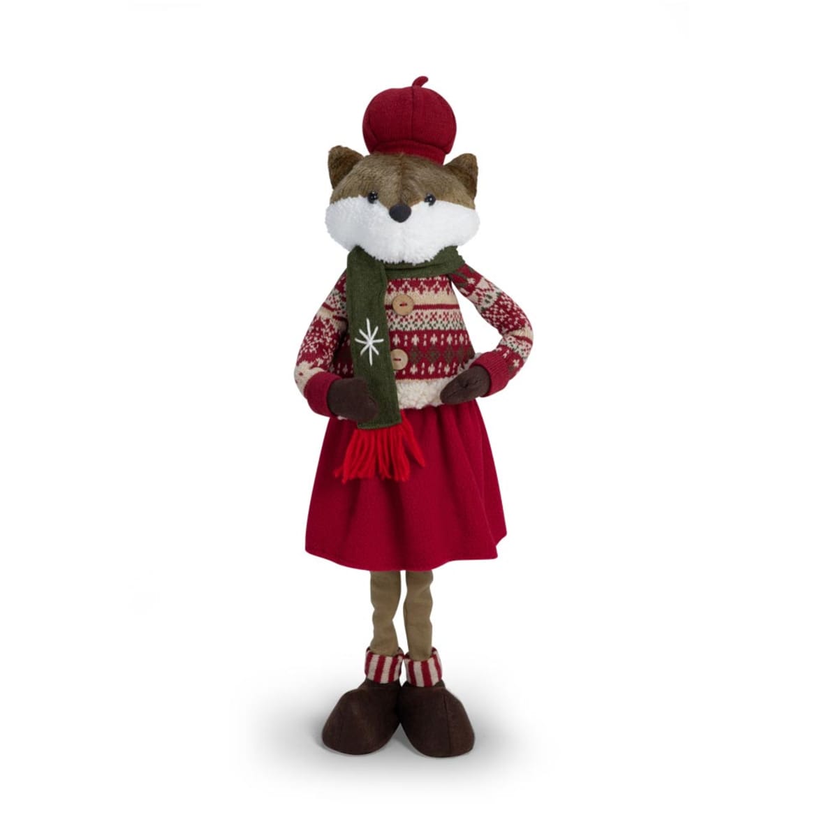 Zorro y zorra navideña, de 73 cms. de altura, retráctiles, se venden por separado, mod. 978118