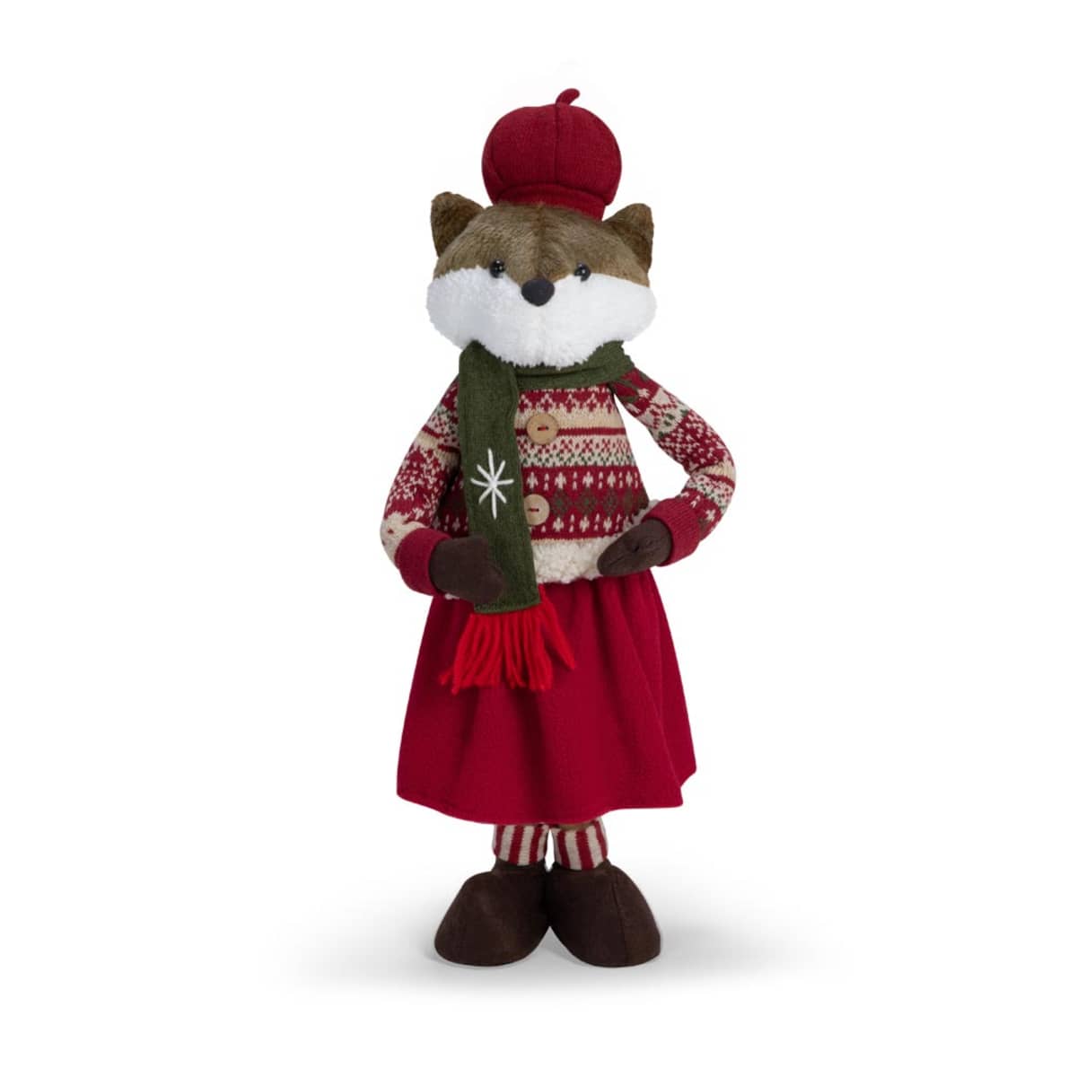 Zorro y zorra navideña, de 73 cms. de altura, retráctiles, se venden por separado, mod. 978118