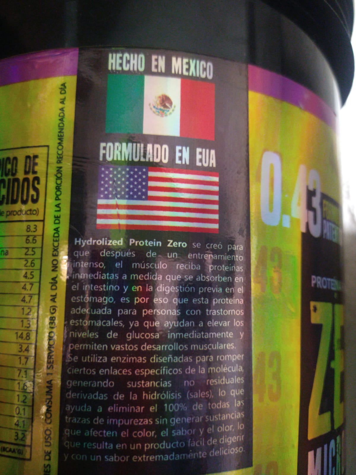 COSTAL 43 HIDROLIZADA ZERO CARBS 6 KILOS + SHAKER DE REGALO SABOR VAINILLA