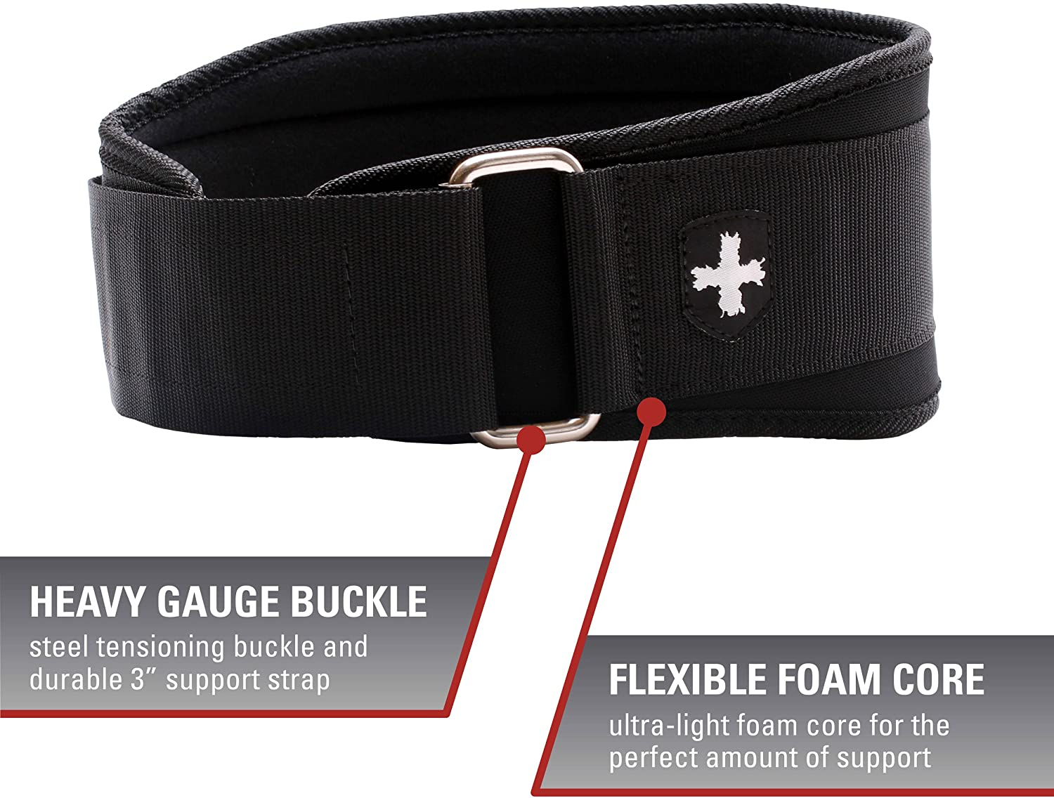 Faja Cinturon Harbinger Acolchado 5 Pulgadas Gym Pesas Black 233