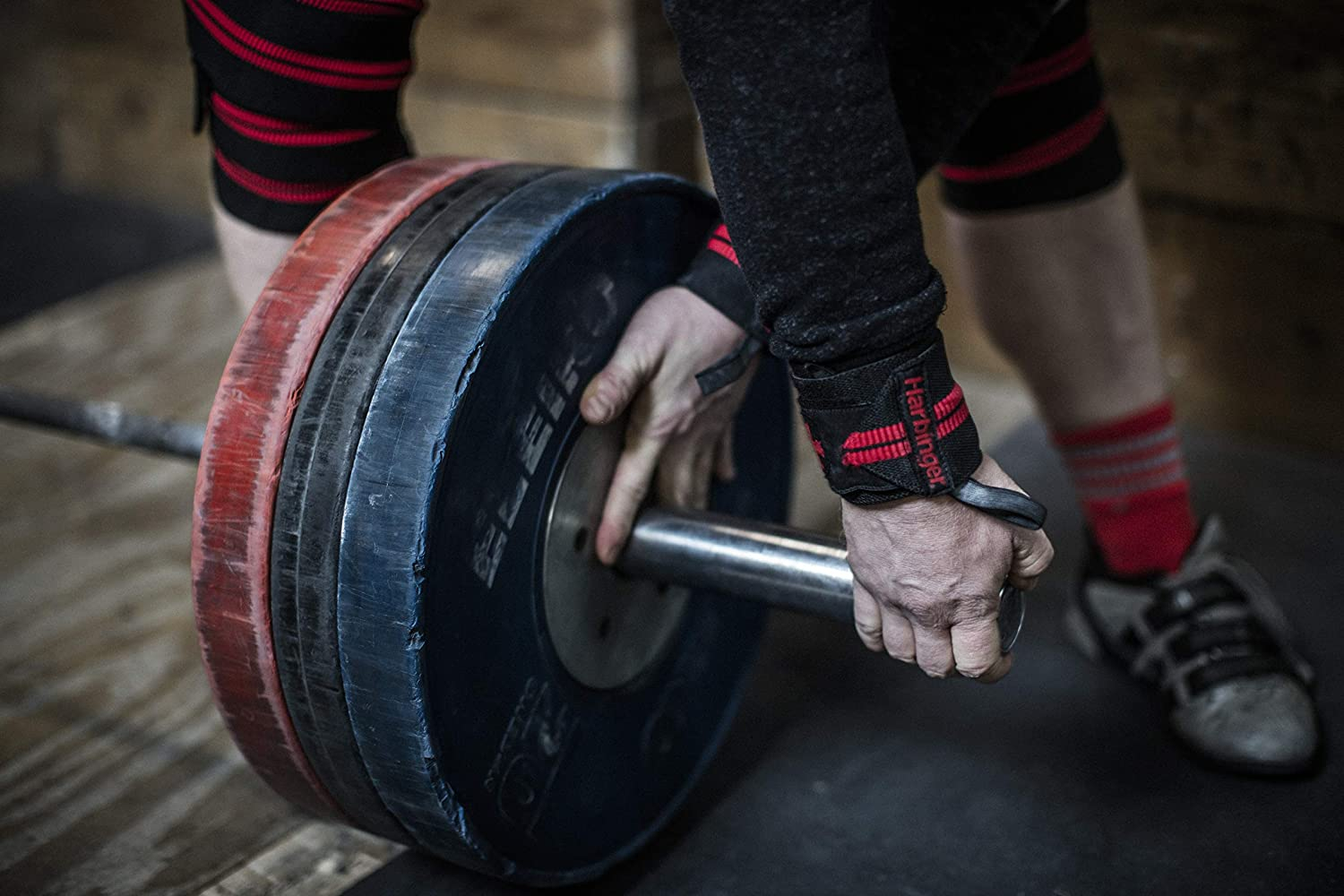 Muñequeras Harbinger Humanx Red Line Wrist Wrap Crossfit 7044300