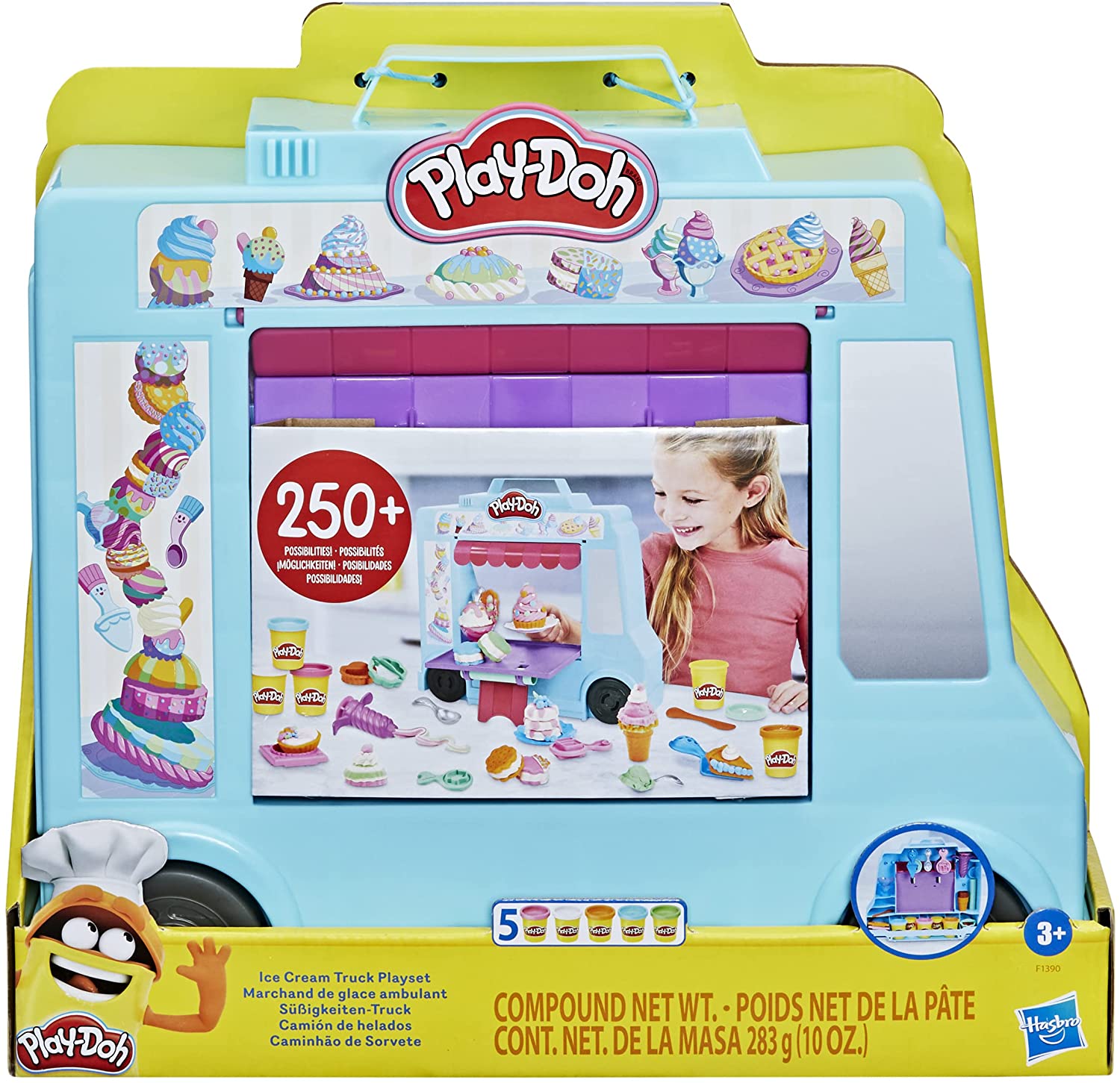 Play-Doh Ice Cream Truck Playset, juguete de juego para niños