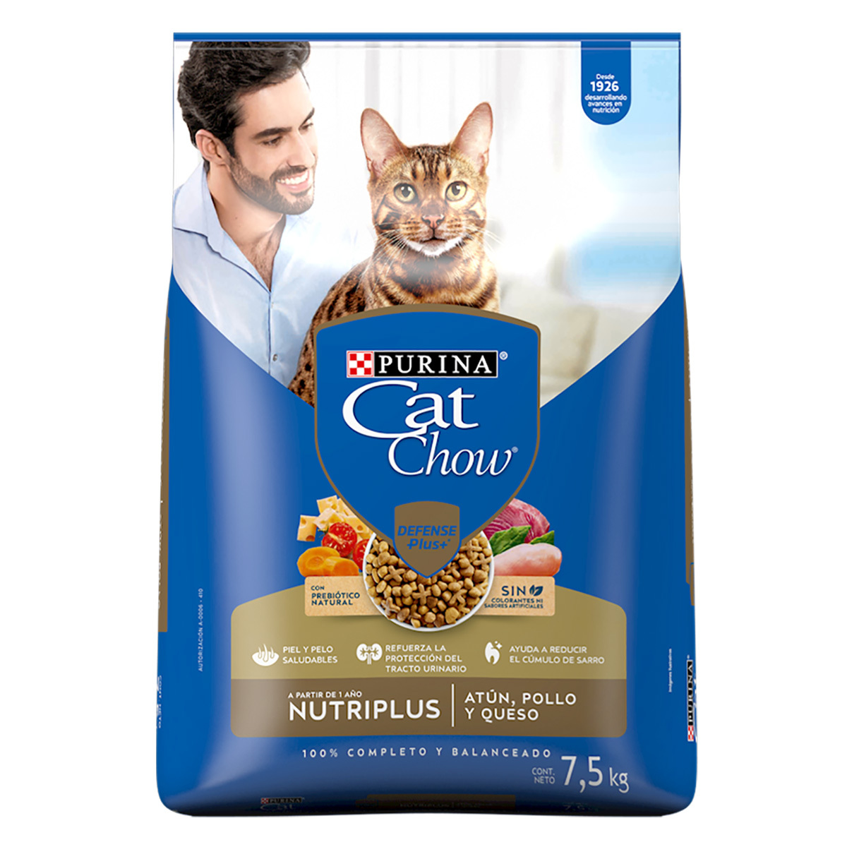 Alimento Para Gato 7.5 Kg Adulto Atún Pollo Y Queso . Cat Chow