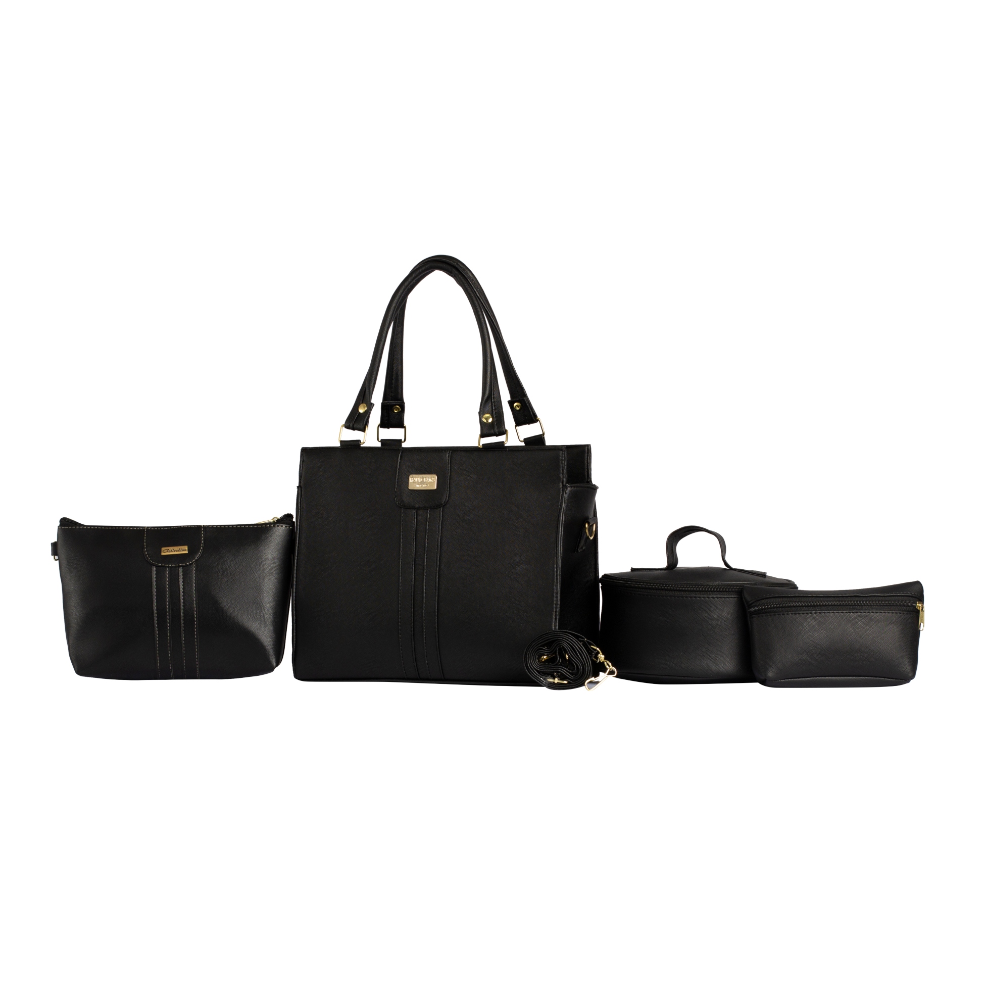 Juego de Bolsa Dama Fana Dayrani Negro / 3 Piezas