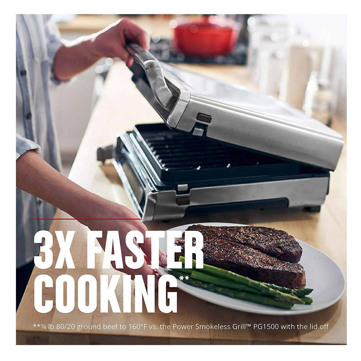 Parrilla Eléctrica De Interiores George Foreman GRD6090B CST