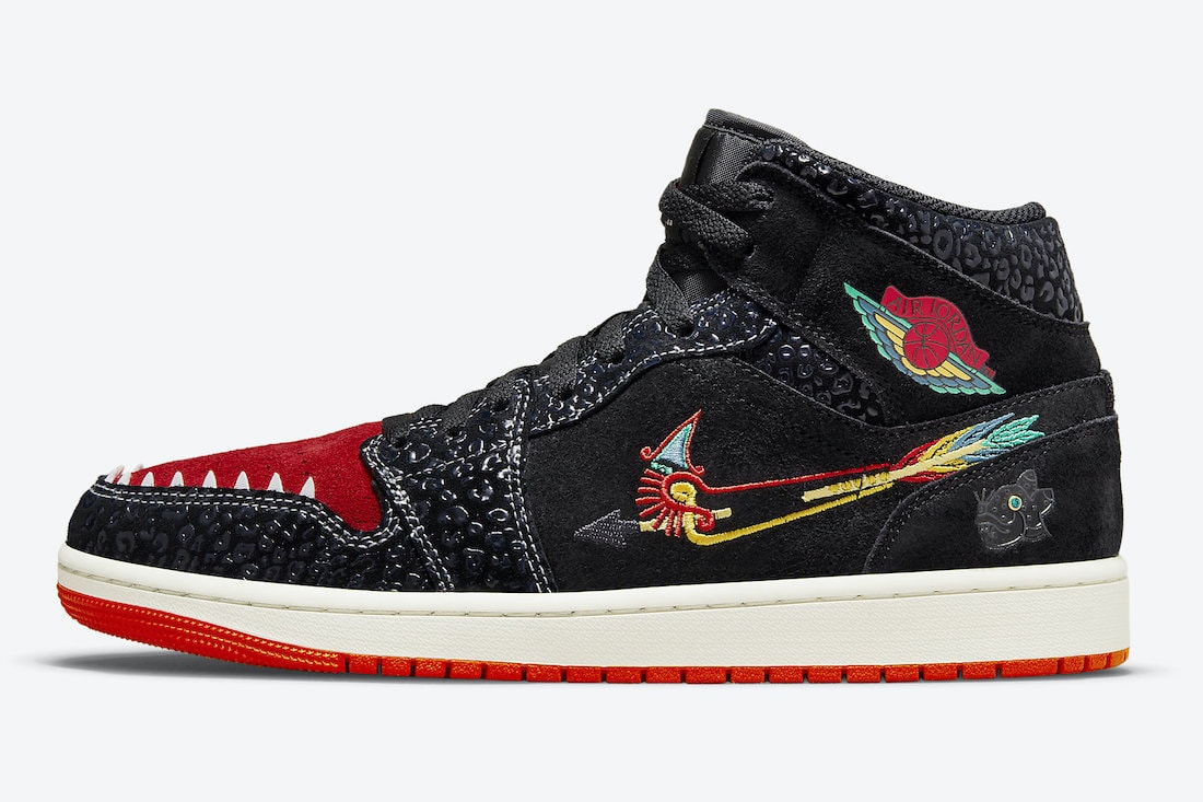 TENIS AIR JORDAN 1 MID SE DIA DE LOS MUERTOS (DN4904-001)