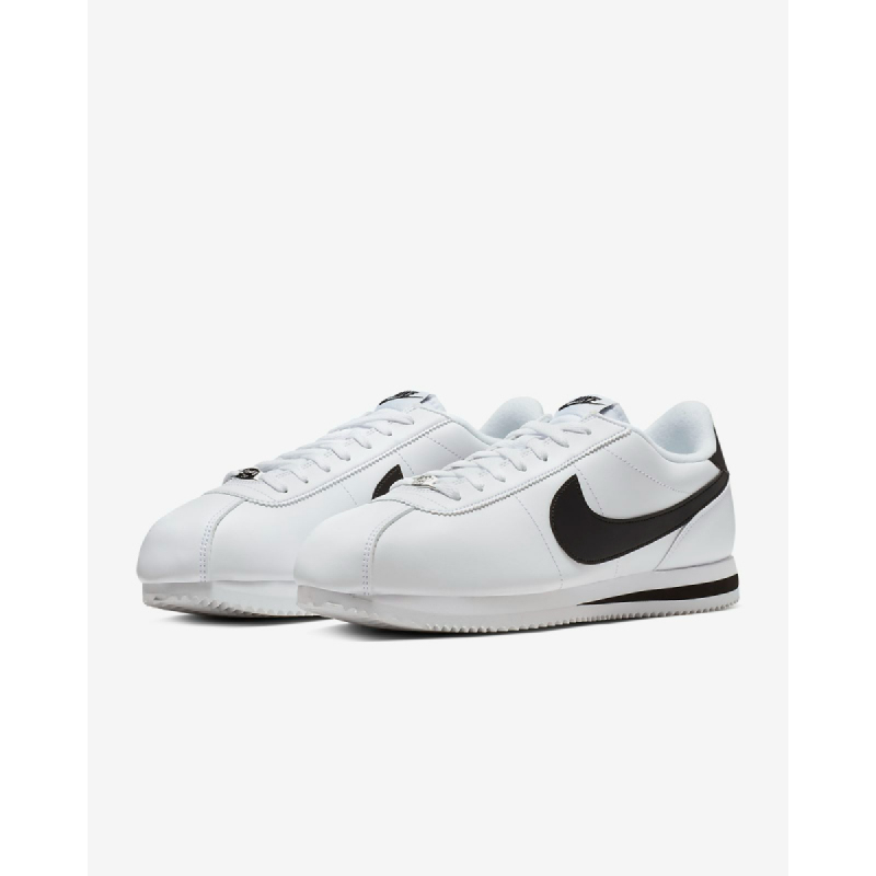 TENIS NIKE CORTEZ LEATHER BLANCO CON NEGRO (807471-101)