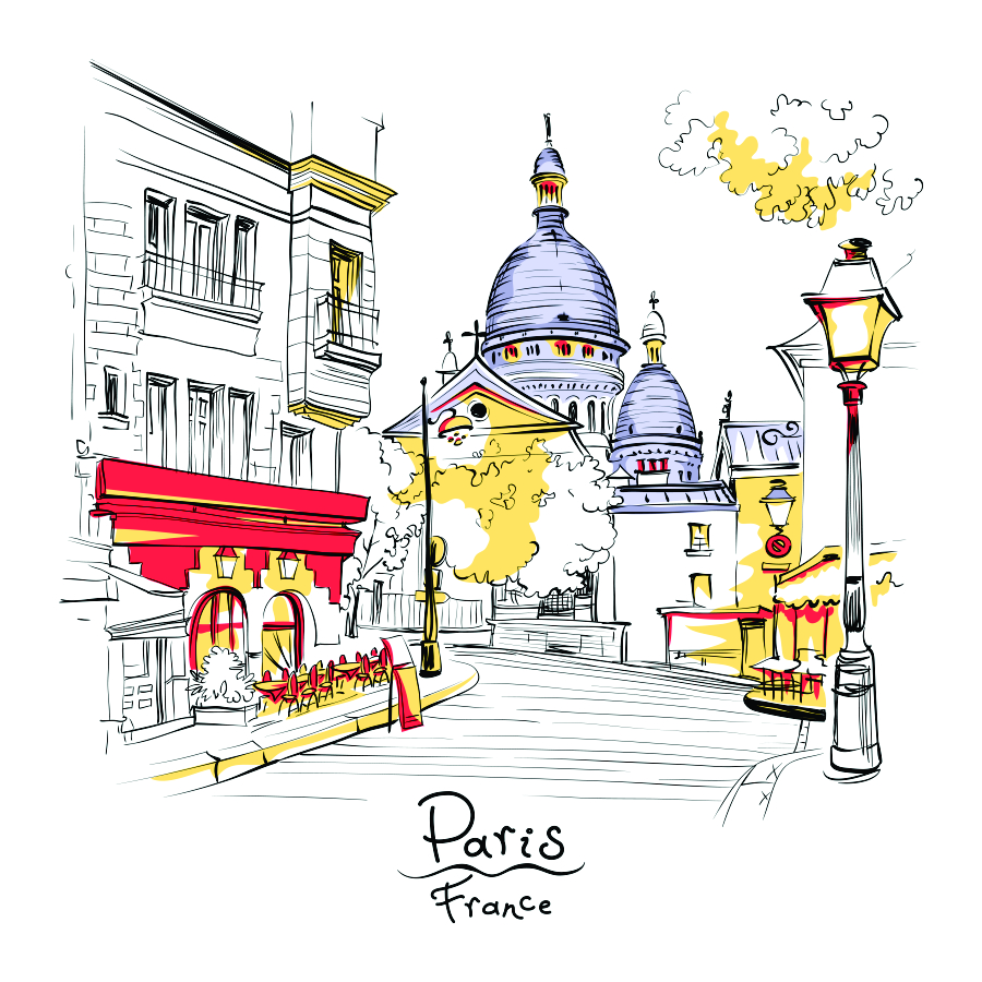 Cuadro Decorativo Canvas Pintura Ciudad De París 30x30 Cm