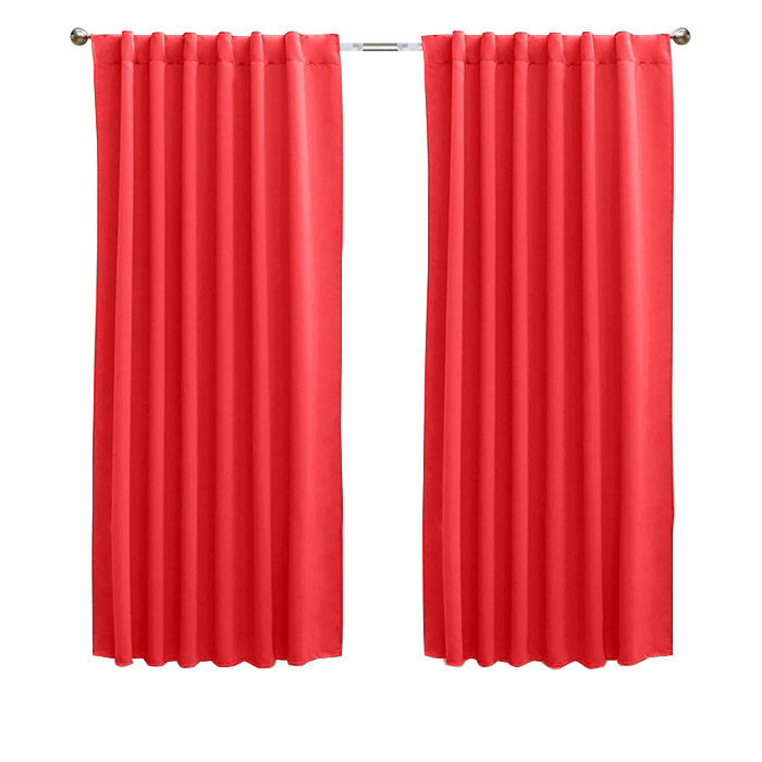 Set De Cortinas Para Recámara | Cortinas Blackout Rojas + Cortinero