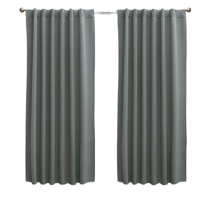 Set De Cortinas Para Recámara | Cortinas Blackout Grises + Cortinero