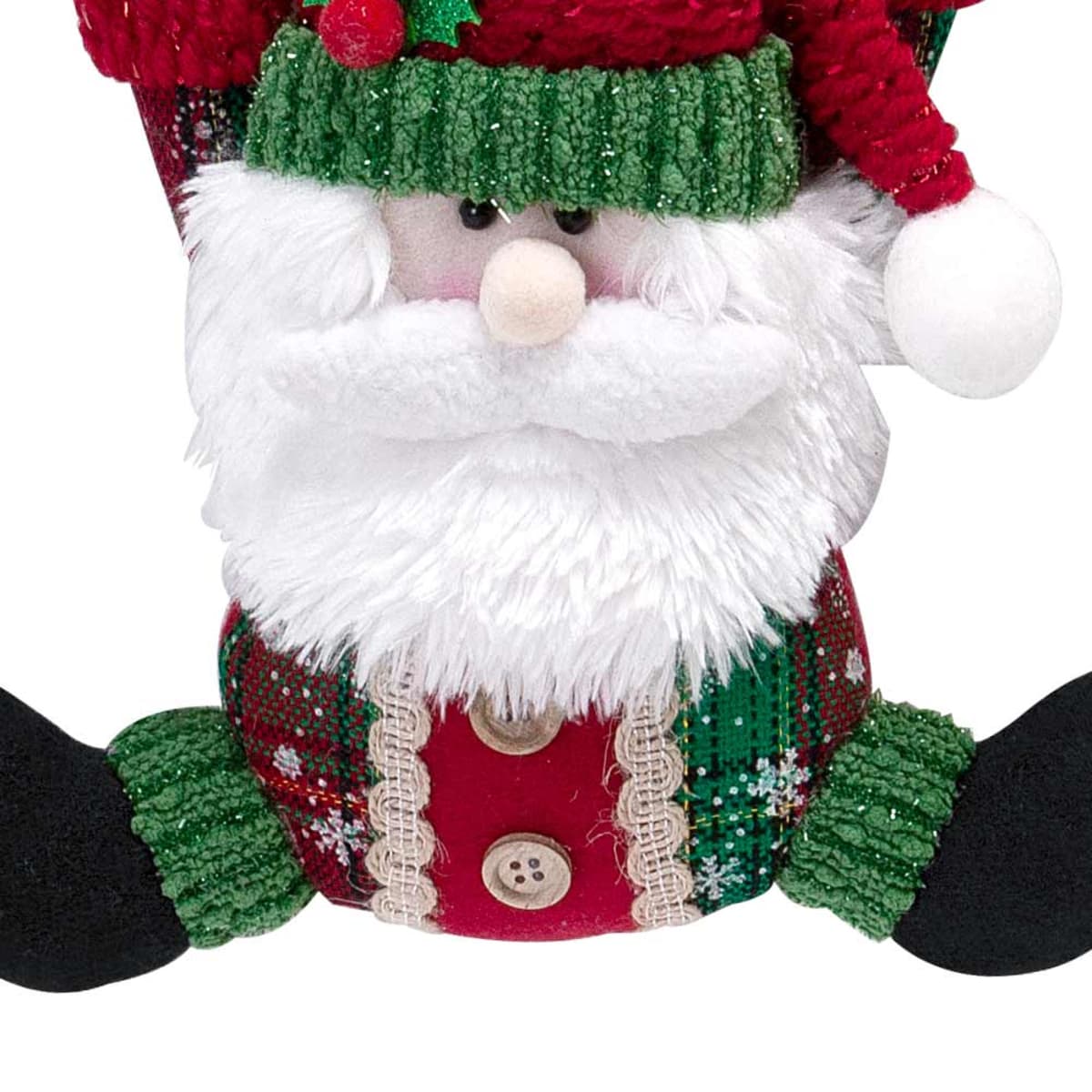 Reloj de pared navideño, con adorno de Santa y cuernos de reno, de 52 cms. mod. 172219