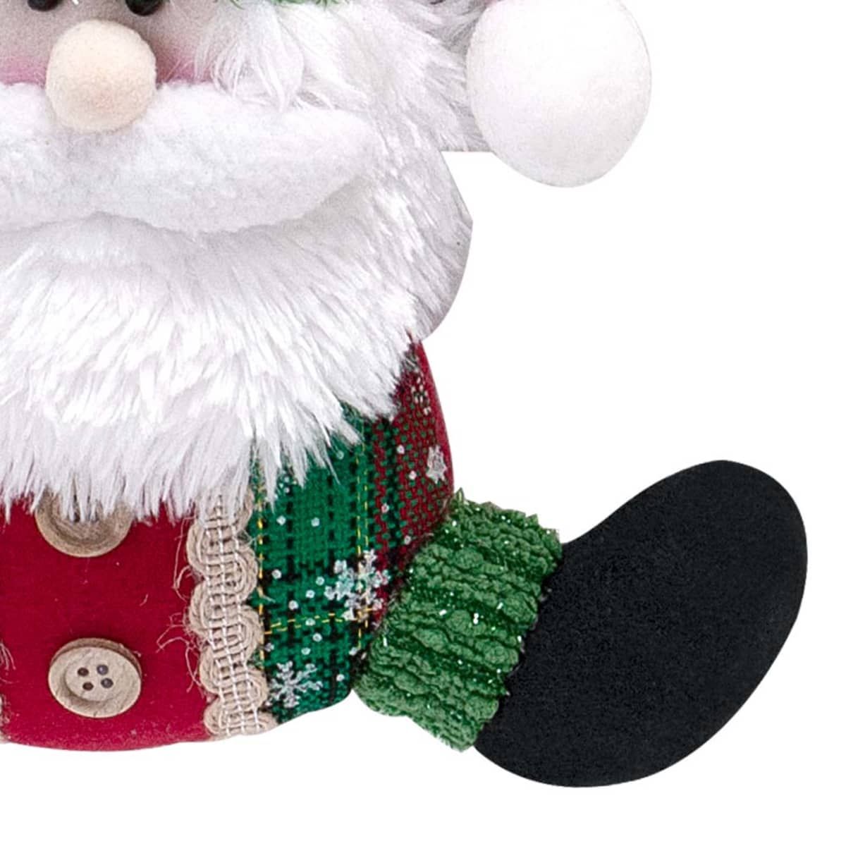 Reloj de pared navideño, con adorno de Santa y cuernos de reno, de 52 cms. mod. 172219