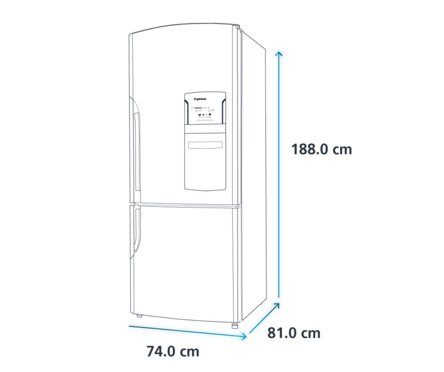 REFRIGERADOR MABE RMB520IJMRE0 520L ECO INOXIDABLE GRIS ORTY65