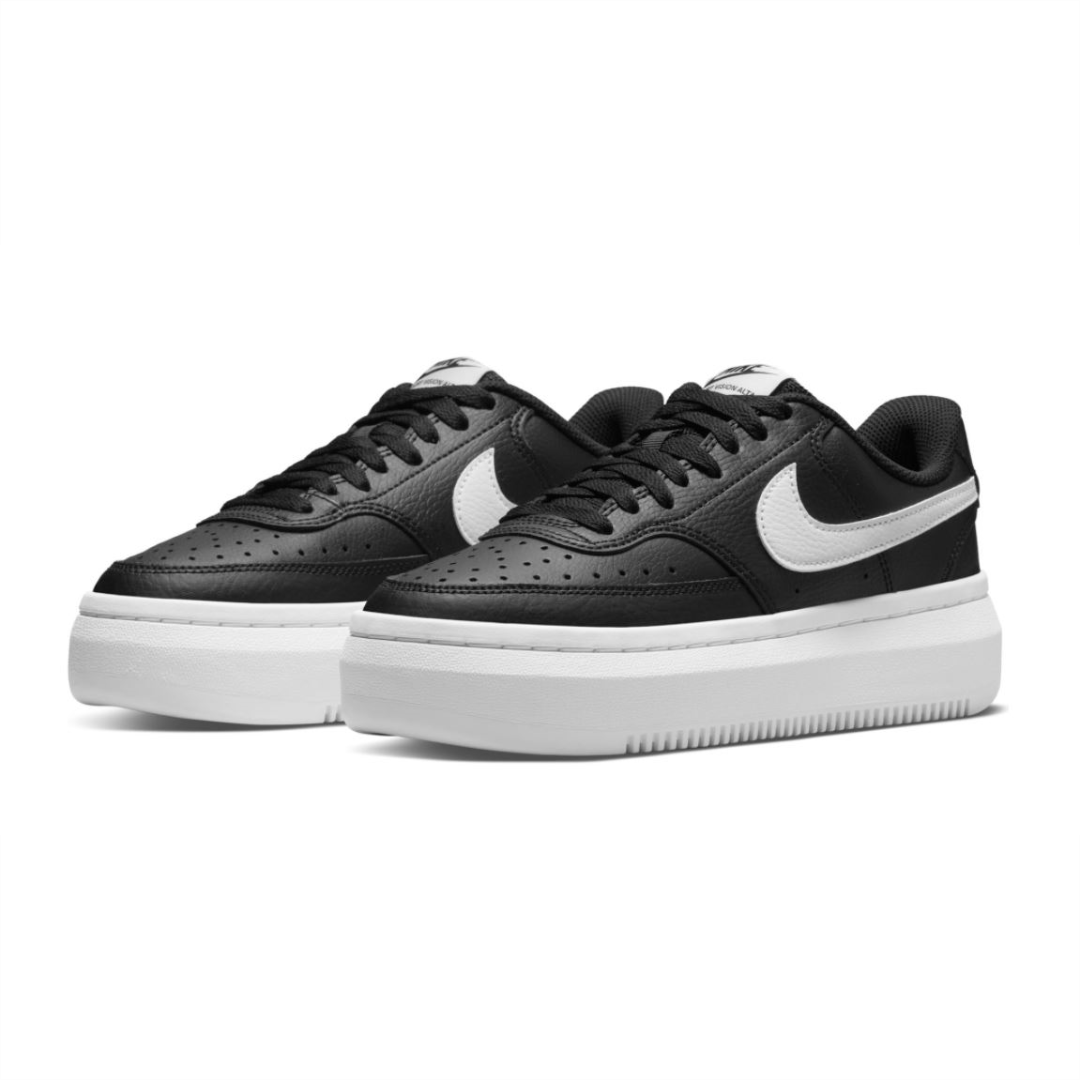 Tenis Nike Court Vision Alta Plataforma Color Negro Para Mujer 