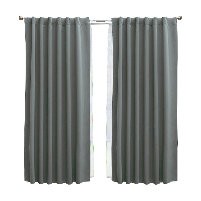 Set De Cortinas Para Recámara | Cortinas Blackout Grises + Traslúcidas + Cortinero