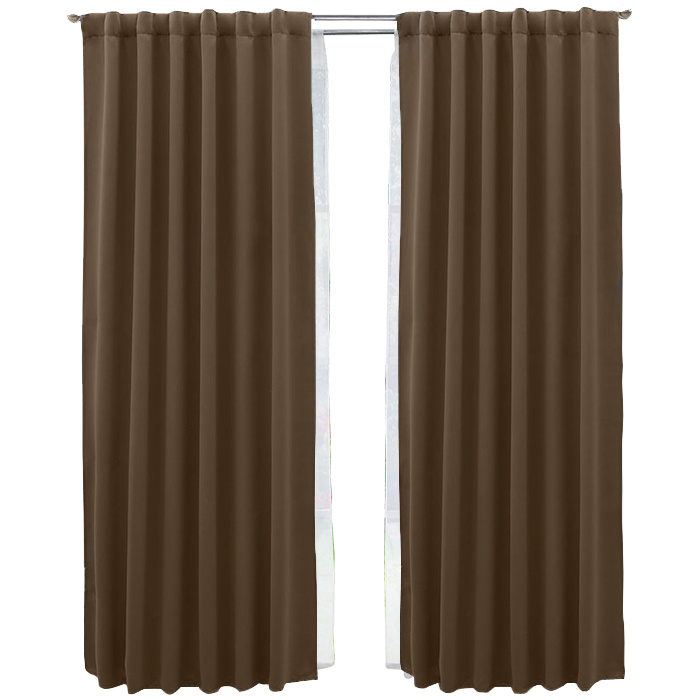 Set De Cortinas Para Sala | Cortinas Blackout Cafés + Traslúcidas + Cortinero