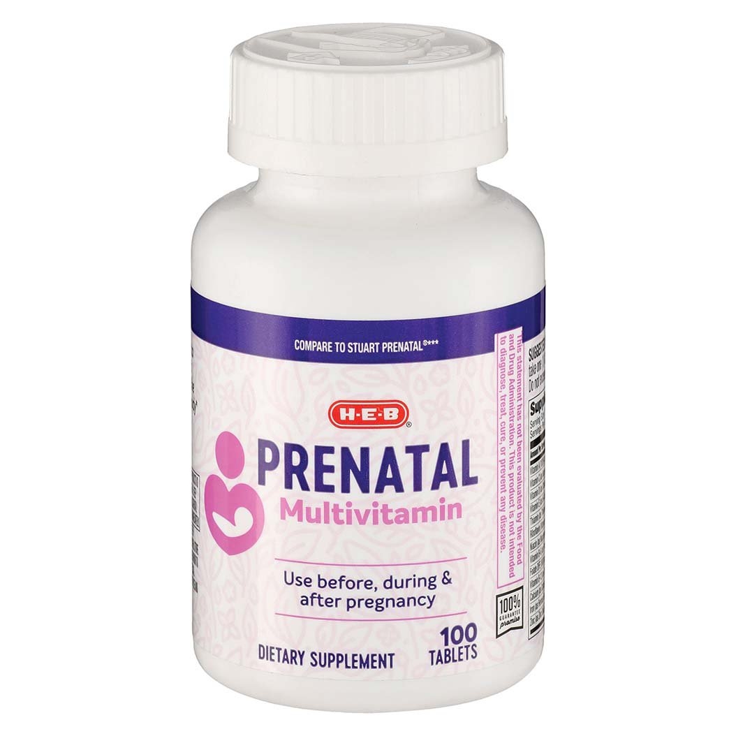Multivitamínico Prenatal 100 Tabletas Vitaminas Mujer