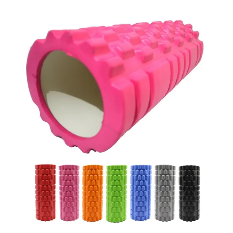 Foam Roller Rodillo Masajeador Rosa Yoga Gymker 33x14cm